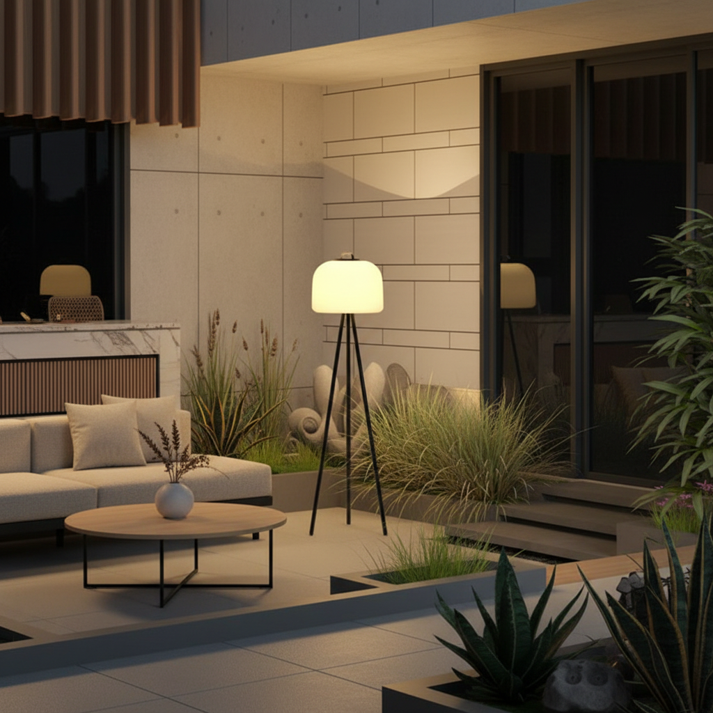 Elegant Outdoor Floor Lamp | Waterproof USB Rechargeable Garden Light Decor
