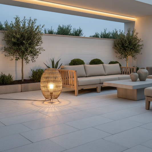 Elegant Rattan | Outdoor Lamp with Waterproof Design | Cozy Garden Lights for Patios and Balconies