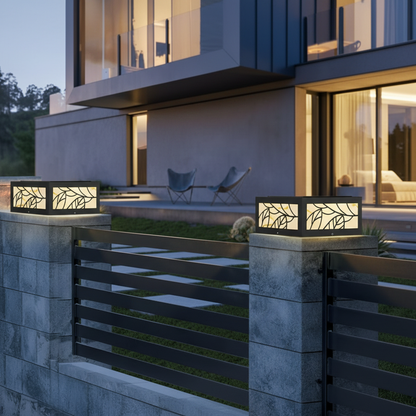 Lumosquare | Stylish Modern Solar Garden Pillar Light Fixture