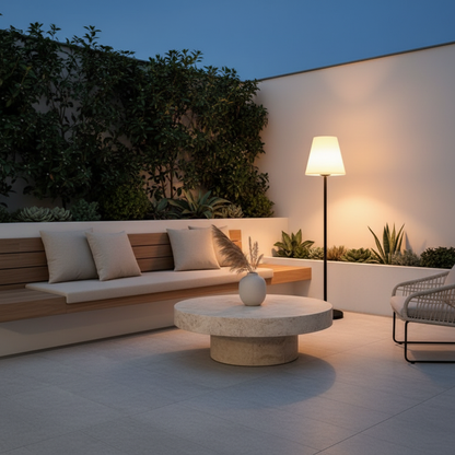 Solara | Modern Elegant Solar Outdoor Floor Lamp with RGB Effects