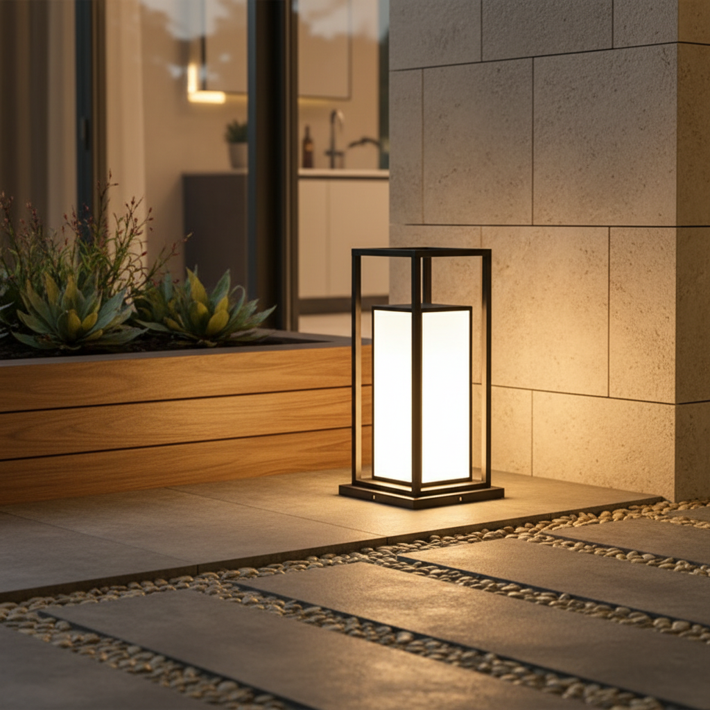 Luminara | Stylish Black Outdoor Wall Lantern with Solar Power Option