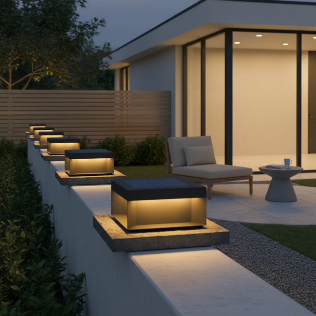 Luminara | Modern Sleek Stainless Steel Solar Deck Lights with LED Illumination
