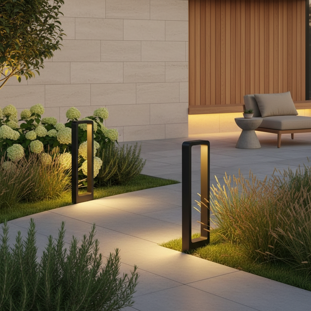 Nocturna | Elegant Minimalist Black Outdoor Garden Lights Bollard Fixture