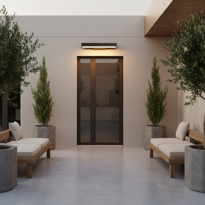 Modern LED Wall Light | IP65 Waterproof Sensor Outdoor Lighting