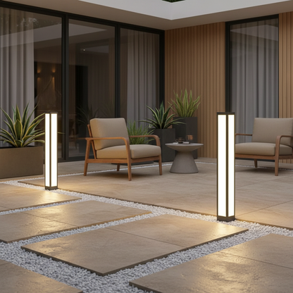 Luminara | Stylish Modern Solar Garden Bollard Outdoor LED Light