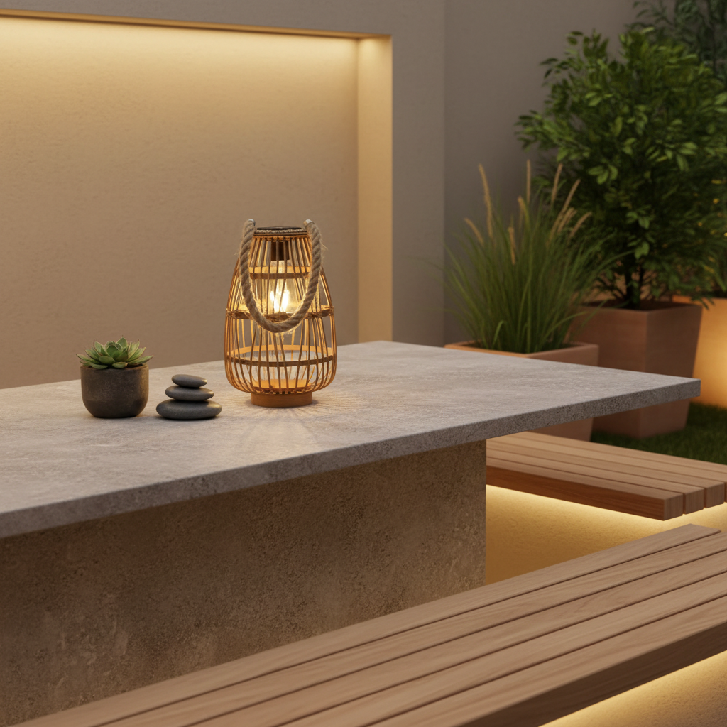 RattanGlow | Charming Vintage Outdoor Solar Lantern for Ambiance