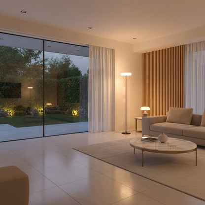 HaloGlow | Modern Stylish Solar Outdoor Garden Floor Lamp