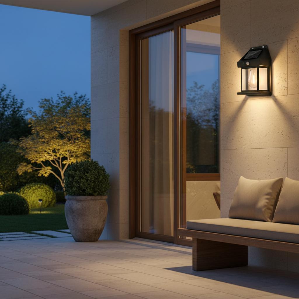 SolarGlow | Elegant Eco-Friendly Solar Outdoor Wall Lantern