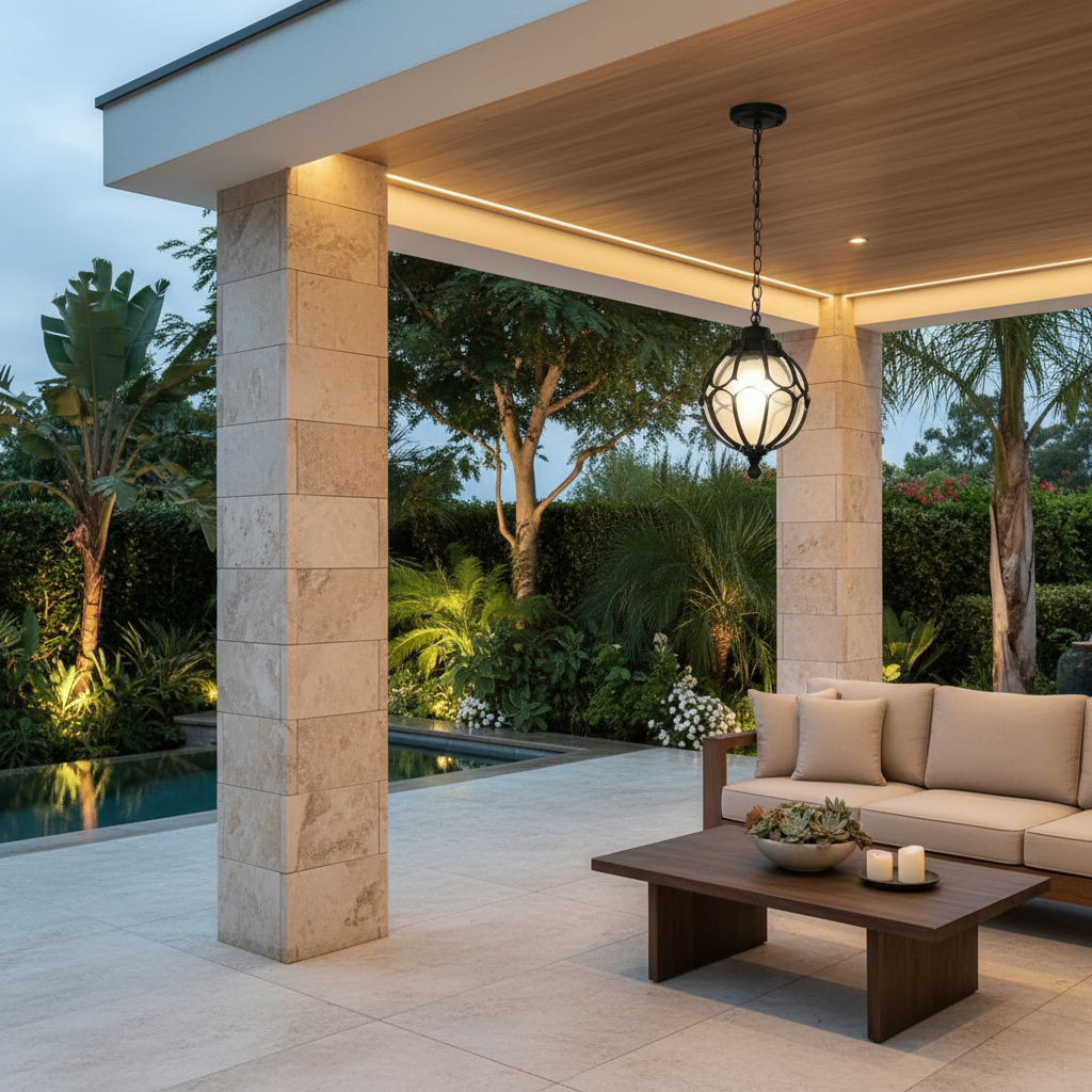 Luminara | Elegant Vintage Outdoor Pendant Light Fixture for Gardens