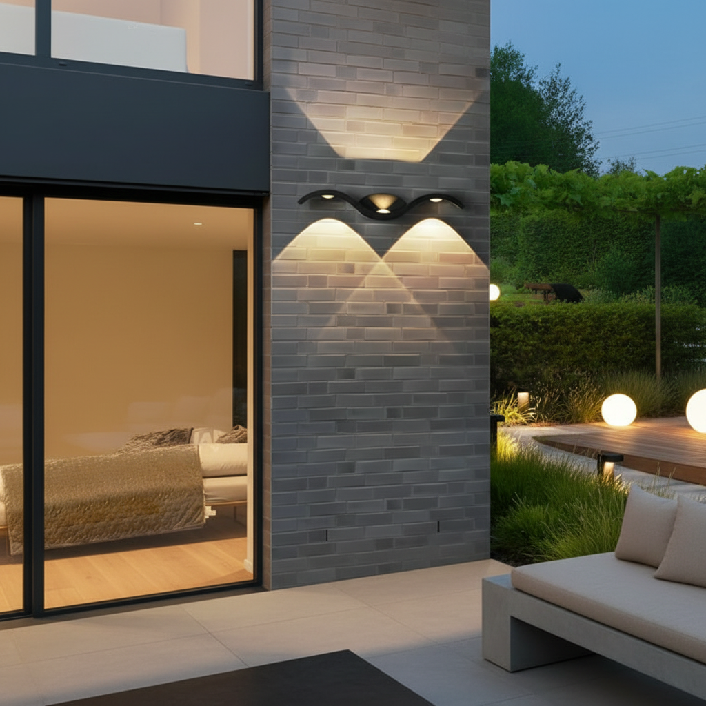SeagullWave | Modern Up-Down Outdoor Wall Sconce for Dynamic Illumination