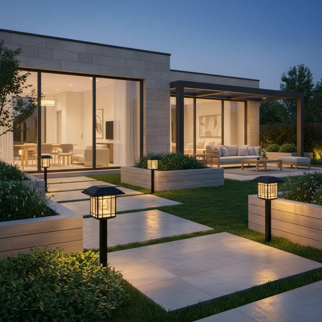 Luminara | Vintage Solar Outdoor Garden Path Lights with Warm White Illumination
