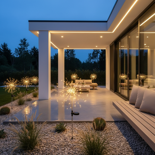 Luminara | Dynamic Elegant Solar Garden Lights with Starburst Effect