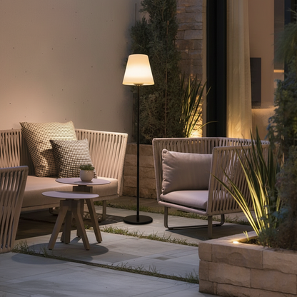 Solara | Modern Elegant Solar Outdoor Floor Lamp with RGB Effects