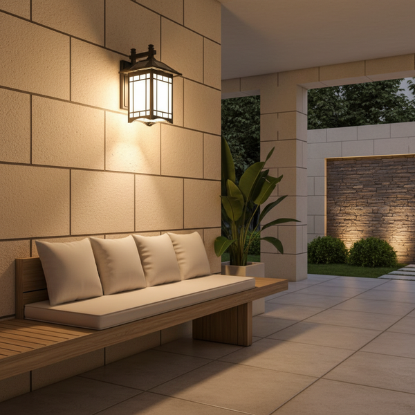Luminara | Stylish Durable Outdoor Wall Sconce with Glass Shade