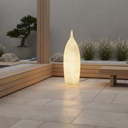 AquaGlow | Stylish Modern Resin Outdoor Garden Floor Lamp