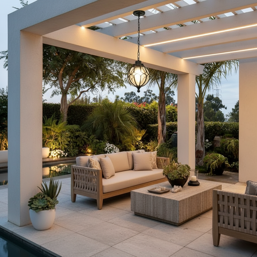 Luminara | Elegant Vintage Outdoor Pendant Light Fixture for Gardens