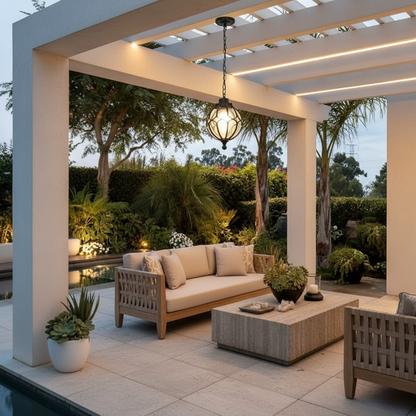 Luminara | Elegant Vintage Outdoor Pendant Light Fixture for Gardens