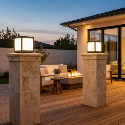 Geometra | Stylish Modern Black Solar Outdoor Wall Light Fixture
