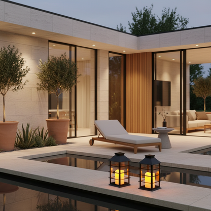 LumiGlow | Stylish Solar Portable LED Candlestick Lantern for Outdoors