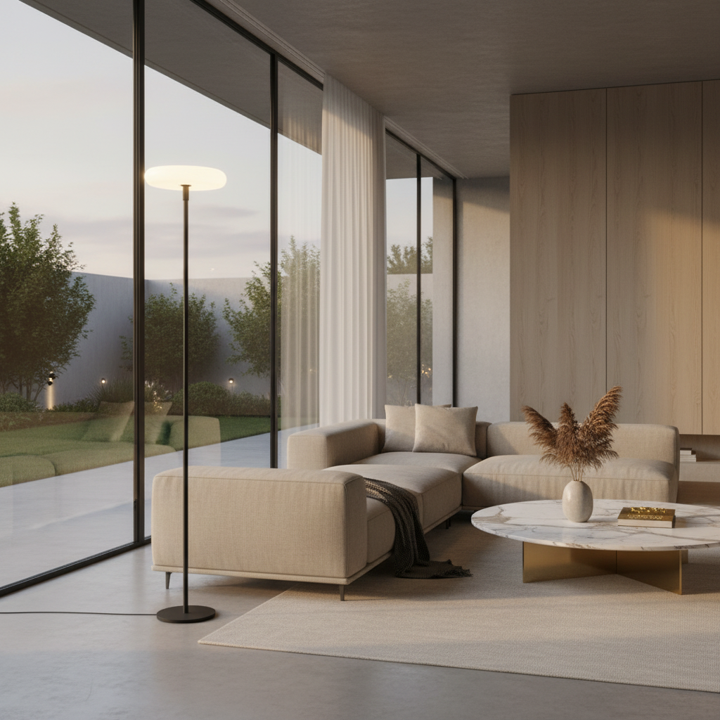 HaloGlow | Modern Stylish Solar Outdoor Garden Floor Lamp