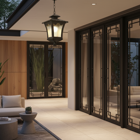 AquaVista | Stylish Retro Outdoor Glass Chandelier Light Fixture