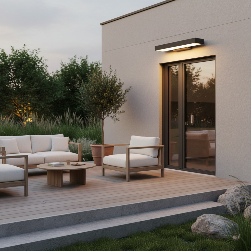 Modern LED Wall Light | IP65 Waterproof Sensor Outdoor Lighting