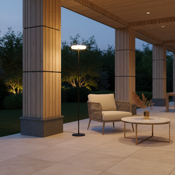 HaloGlow | Modern Stylish Solar Outdoor Garden Floor Lamp