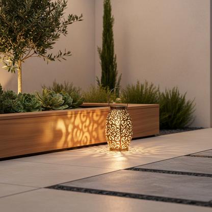 Luminara | Elegant Vintage Copper Outdoor Solar Lanterns for Garden