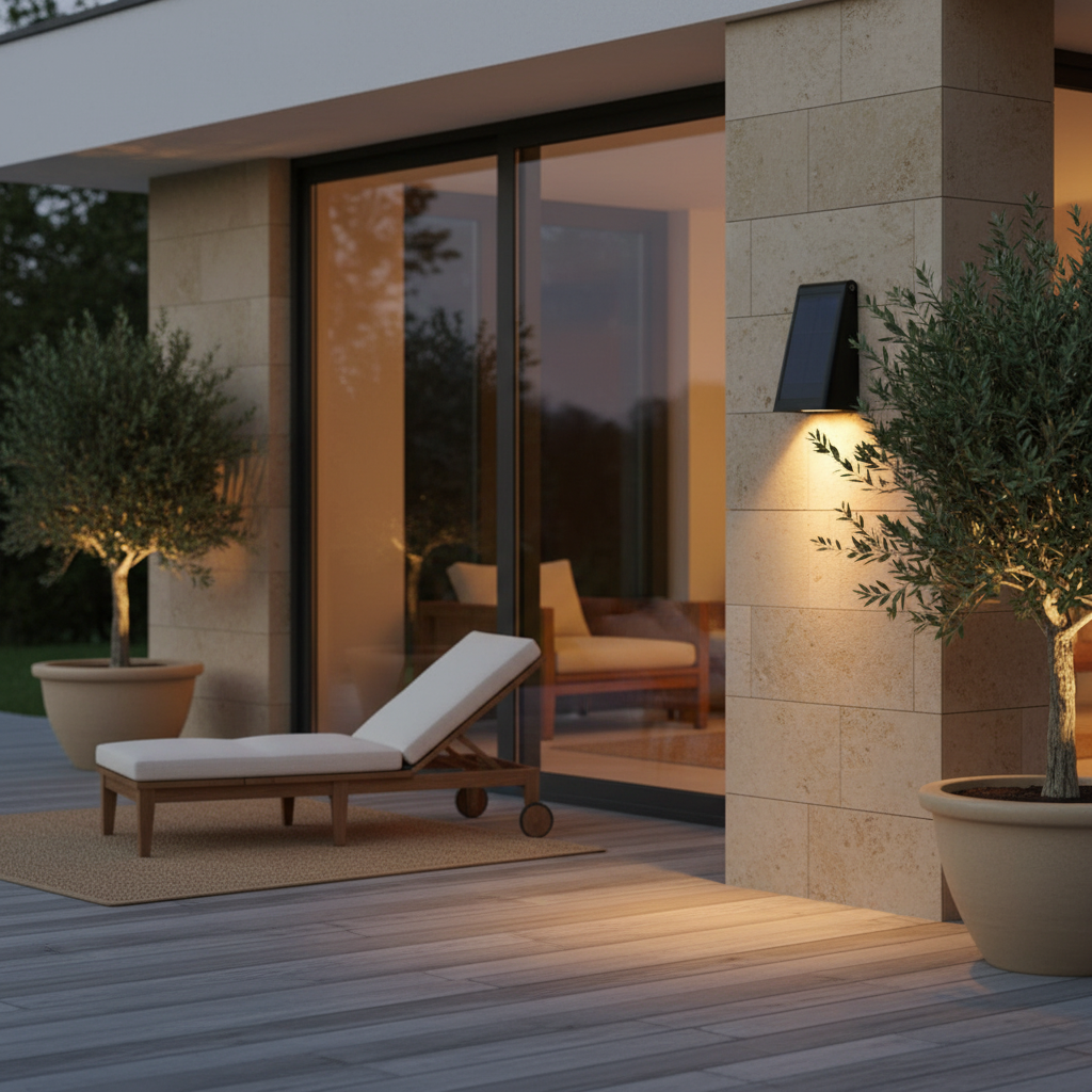 Solar Outdoor Wall Lantern | Waterproof Adjustable LED Garden Light