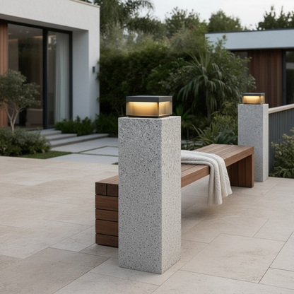 Luminara | Modern Sleek Stainless Steel Solar Deck Lights with LED Illumination