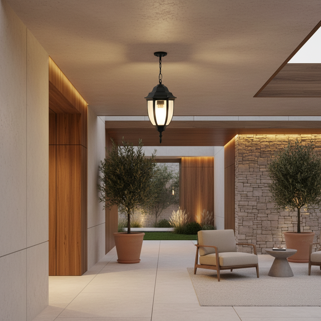 AluminaGlow | Stylish Waterproof Glass Outdoor Chandelier Lighting