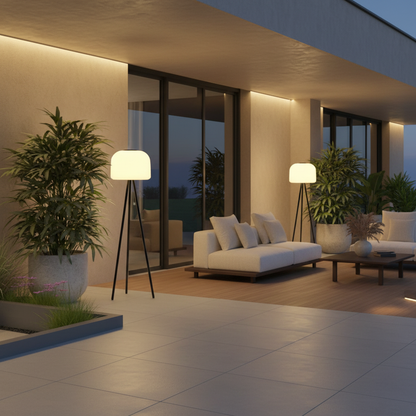 Elegant Outdoor Floor Lamp | Waterproof USB Rechargeable Garden Light Decor