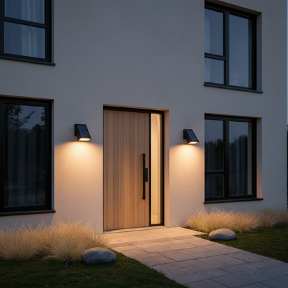 Solar Outdoor Wall Lantern | Waterproof Adjustable LED Garden Light
