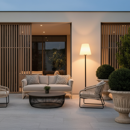 Solara | Modern Elegant Solar Outdoor Floor Lamp with RGB Effects