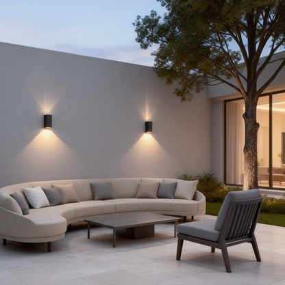 Modern Outdoor Wall Sconce | Waterproof Up & Down Architectural Lighting