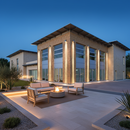 Luminara | Modern Waterproof Outdoor Wall Light with Optical Lens