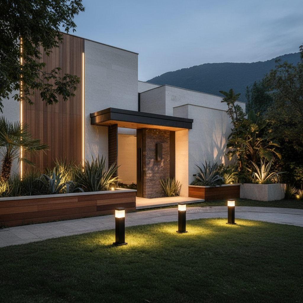 Luminara | Modern Sleek Outdoor Garden Bollard Light Fixture