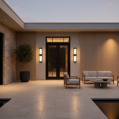 Luminara | Stylish Waterproof Black Outdoor Wall Lantern Fixture