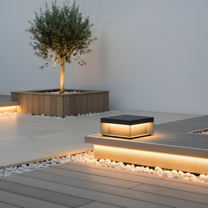 Luminara | Modern Sleek Stainless Steel Solar Deck Lights with LED Illumination