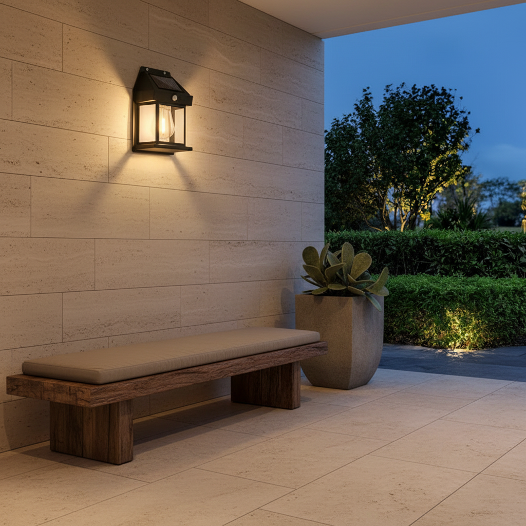 SolarGlow | Elegant Eco-Friendly Solar Outdoor Wall Lantern