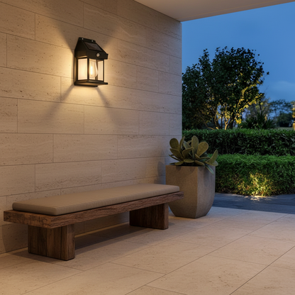SolarGlow | Elegant Eco-Friendly Solar Outdoor Wall Lantern