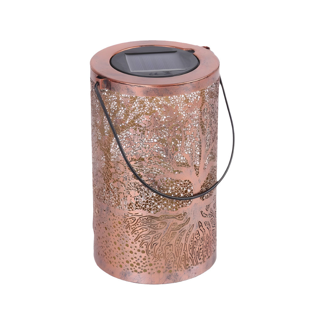 TreeGlow | Charming Vintage Solar Lantern with Tree of Life Design 8