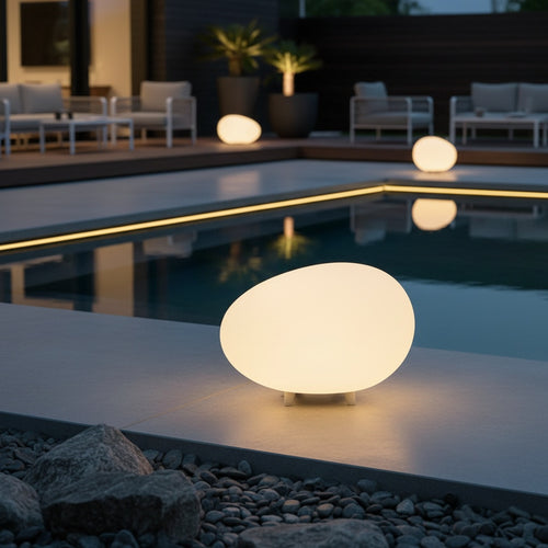 PebbleGlow | Elegant Modern Outdoor Waterproof Garden Light Fixture