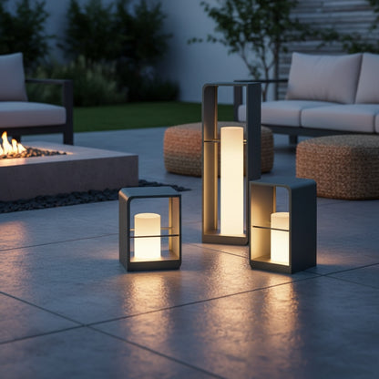 Luminara | Stylish Black Outdoor Solar Lantern with Dual Power Modes
