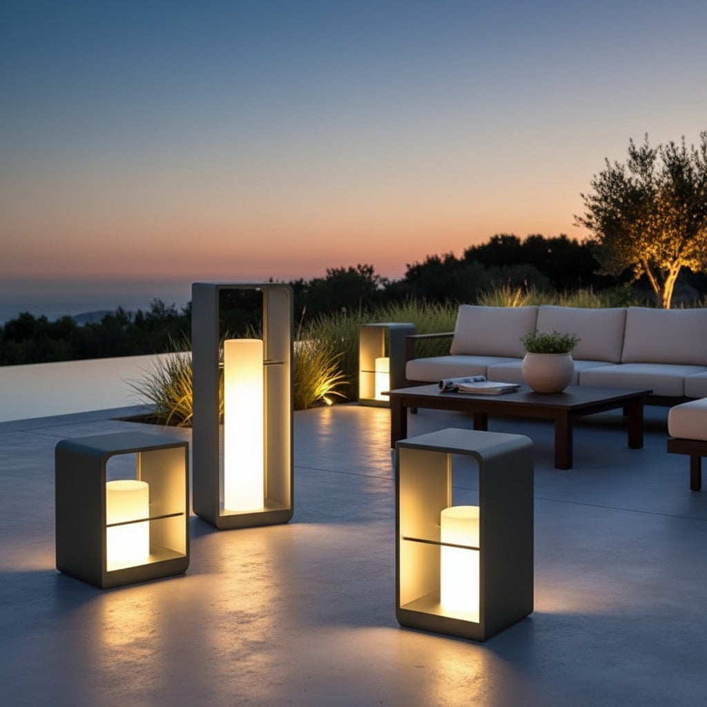 Luminara | Stylish Black Outdoor Solar Lantern with Dual Power Modes