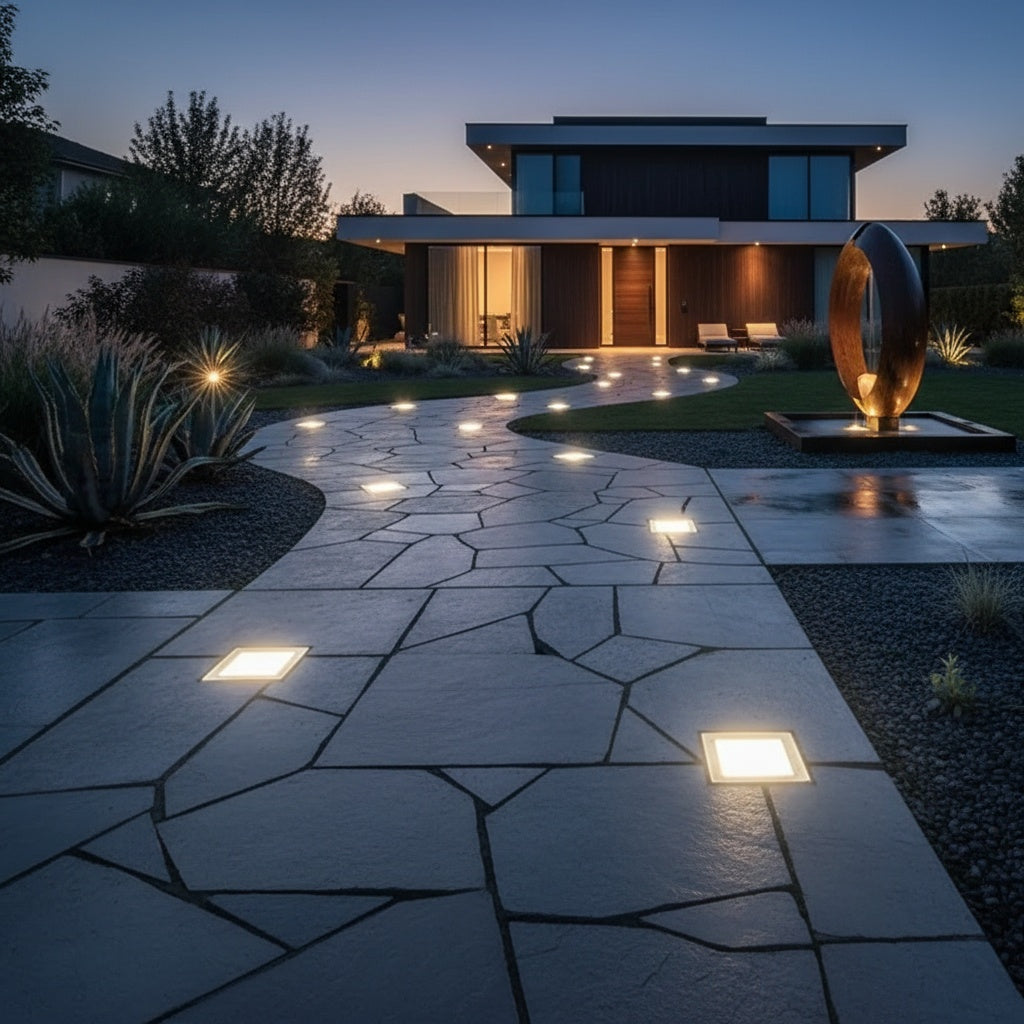 CrystalGlow | Stylish Elegant Solar Garden Outdoor Ice Cube Light