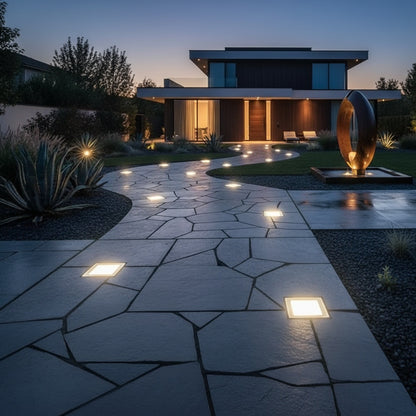 CrystalGlow | Stylish Elegant Solar Garden Outdoor Ice Cube Light