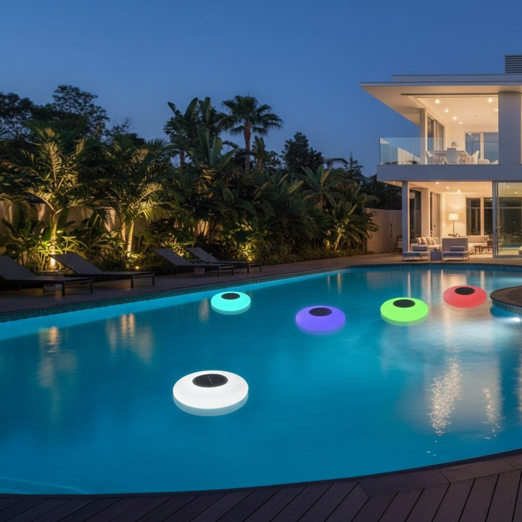 AquaGlow | Vibrant Solar-Powered Floating Pond Light Fixture