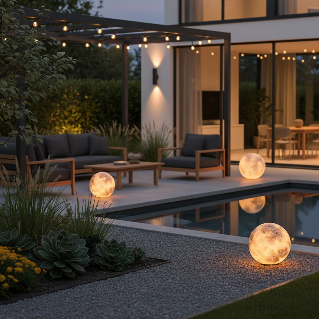 Lunara | Stylish Modern Outdoor Wall Light with Moon Shape Design