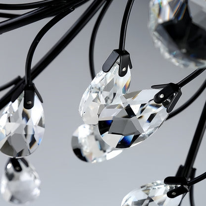 VerdantGlow | Elegant Vintage Crystal Hanging Lamp for Dining Room